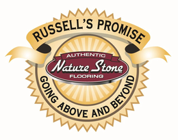 RUSSELL'S PROMISE AUTHENTIC NATURE STONE FLOORING YAYA GOING ABOVE AND BEYOND trademark