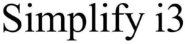 SIMPLIFY I3 trademark