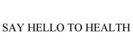 SAY HELLO TO HEALTH trademark