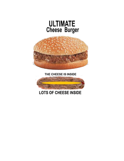 ULTIMATE CHEESE BURGER THE CHEESE IS INSIDE LOTS OF CHEESE INSIDE trademark