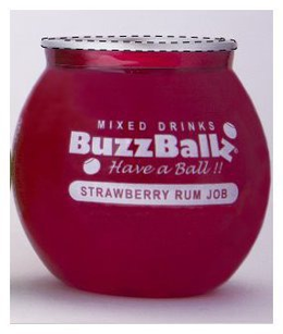 MIXED DRINKS BUZZBALLZ HAVE A BALL!! STRAWBERRY RUM JOB trademark