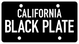 CALIFORNIA BLACK PLATE trademark