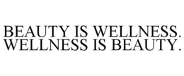 BEAUTY IS WELLNESS. WELLNESS IS BEAUTY. trademark