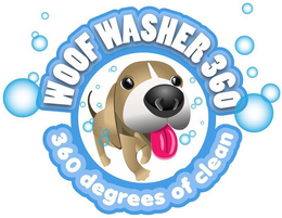 WOOF WASHER 360 360 DEGREES OF CLEAN trademark