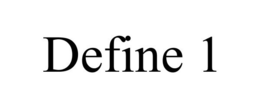 DEFINE 1 trademark