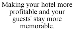 MAKING YOUR HOTEL MORE PROFITABLE AND YOUR GUESTS' STAY MORE MEMORABLE. trademark