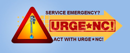 SERVICE EMERGENCY? URGE*NC! ACT WITH URGE*NC! trademark