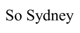 SO SYDNEY trademark