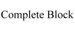 COMPLETE BLOCK trademark