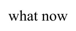 WHAT NOW trademark
