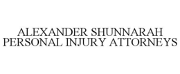 ALEXANDER SHUNNARAH PERSONAL INJURY ATTORNEYS trademark