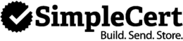SIMPLECERT BUILD. SEND. STORE. trademark