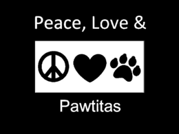 PEACE, LOVE & PAWTITAS trademark