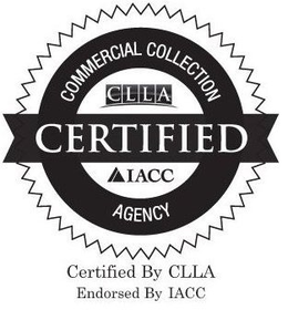 CERTIFIED COMMERCIAL COLLECTION AGENCY CLLA IACC CERTIFIED BY CLLA ENDORSED BY IACC trademark