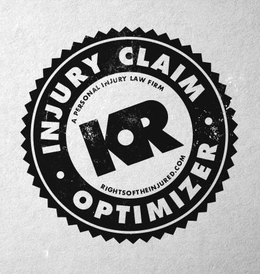 INJURY CLAIM OPTIMIZER A PERSONAL INJURY LAW FIRM RIGHTSOFTHEINJURED.COM KR trademark