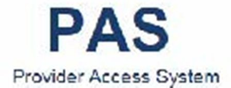 PAS PROVIDER ACCESS SYSTEM trademark
