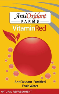 ANTIOXIDANT FARMS VITAMIN RED ANTIOXIDANT-FORTIFIED FRUIT WATER NATURAL REFRESHMENT trademark