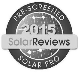 PRE-SCREENED SOLAR PRO 2015 SOLARREVIEWS trademark
