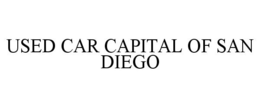 USED CAR CAPITAL OF SAN DIEGO trademark