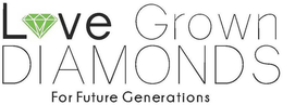 LOVE GROWN DIAMONDS FOR FUTURE GENERATIONS trademark