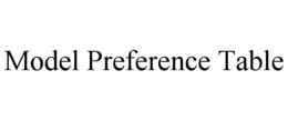 MODEL PREFERENCE TABLE trademark