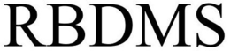 RBDMS trademark