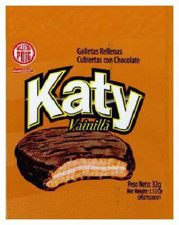 GALLETAS PUIG DESDE 1911 GALLETAS RELLENAS CUBIERTAS CON CHOCOLATE KATY VAINILLA trademark