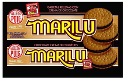 GALLETAS PUIG DESDE 1911 CON PAQUETITOSPARA TU LONCHERA GALLETAS RELLENAS CON CREMA DE CHOCOLATE MARILU GALLETAS PUIG DESDE 1911 CHOCOLATE CREAM FILLED BISCUITS MARILU CON PAQUETITOS PARA SU LONCHERA trademark