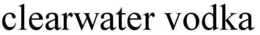 CLEARWATER VODKA trademark