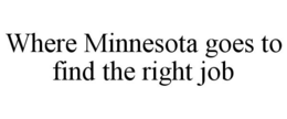 WHERE MINNESOTA GOES TO FIND THE RIGHT JOB trademark