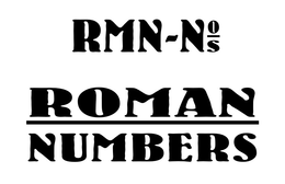RMN-N O S ROMAN NUMBERS trademark