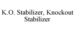 K.O. STABILIZER, KNOCKOUT STABILIZER trademark