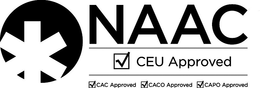 NAAC CEU APPROVED CAC APPROVED CACO APPROVED CAPO APPROVED trademark