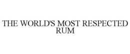 THE WORLD'S MOST RESPECTED RUM trademark