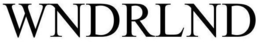WNDRLND trademark