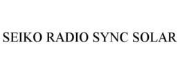 SEIKO RADIO SYNC SOLAR trademark