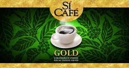SI CAFE GOLD COLOMBIAN COFFEE DECAF FREEZE DRIED trademark