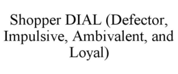SHOPPER DIAL (DEFECTOR, IMPULSIVE, AMBIVALENT, AND LOYAL) trademark