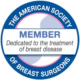 THE AMERICAN SOCIETY OF BREAST SURGEONS MEMBER DEDICATED TO THE TREATMENT OF BREAST DISEASE trademark
