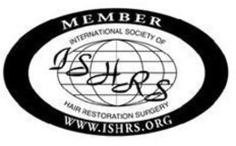 MEMBER ISHRS INTERNATIONAL SOCIETY OF HAIR RESTORATION SURGERY WWW.ISHRS.ORG trademark