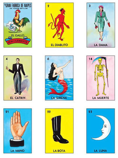 EL GALLO DON CLEMENTE EL DIABLITO LA DAMA EL CATRIN LA SIRENA LA MUERTE LA MANO LA BOTA LA LUNA trademark