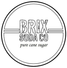 BRIX SODA CO PURE CANE SUGAR trademark