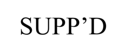 SUPP'D trademark