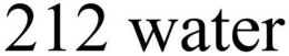 212 WATER trademark