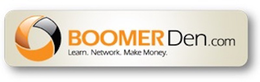 BOOMER DEN.COM LEARN. NETWORK. MAKE MONEY. trademark