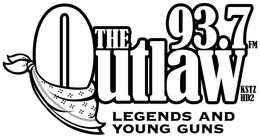 93.7 FM THE OUTLAW KSTZ HD2 LEGENDS ANDYOUNG GUNS trademark