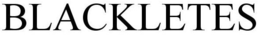 BLACKLETES trademark