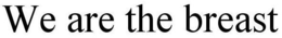 WE ARE THE BREAST trademark