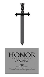 HONOR VERY SPECIAL COGNAC HOUSE OF D'ORSAY PRODUCED AND BOTTLED IN COGNAC, FRANCE trademark