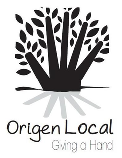 ORIGEN LOCAL GIVING A HAND trademark